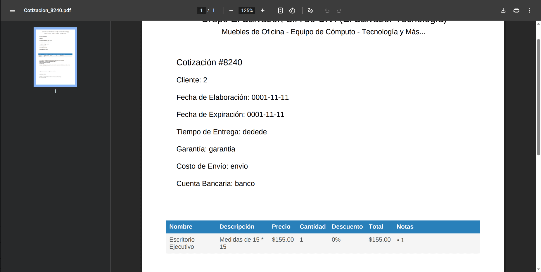 Muebles Zeus Product Detail